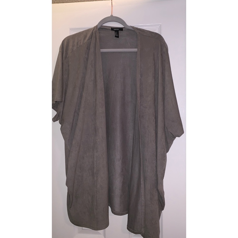 Suede kimono